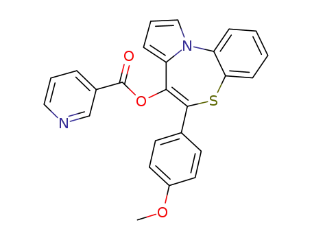 6-p-methoxyphenyl-7-nicotinoyloxypyrrolo<2,1-d><1,5>-benzothiazepine