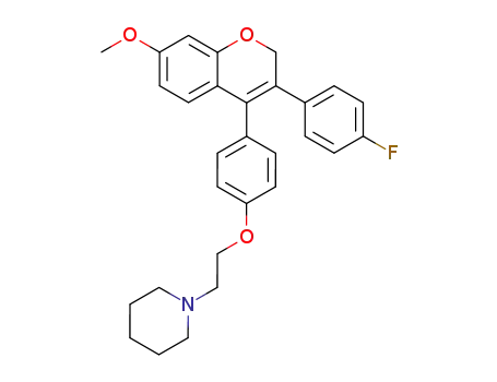 1-(2-{4-[3-(4-Fluoro-phenyl)-7-methoxy-2H-chromen-4-yl]-phenoxy}-ethyl)-piperidine