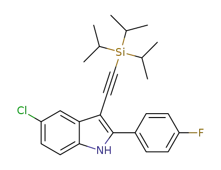 5-chloro-2-(4-fluorophenyl)-3-((triisopropylsilyl)ethynyl)-1H-indole