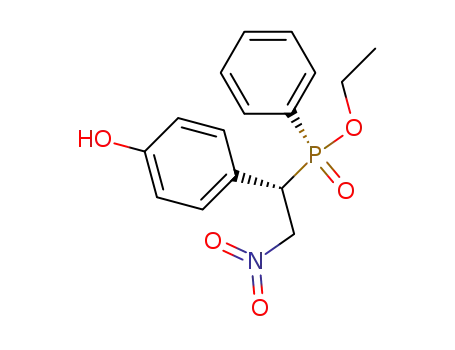 Molecular Structure of 128640-18-6 ((R)-[(S)-1-(4-Hydroxy-phenyl)-2-nitro-ethyl]-phenyl-phosphinic acid ethyl ester)
