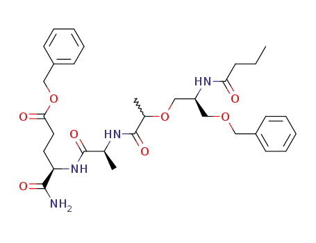 N-<(2RS,2'S)-2-<2-(benzyloxymethyl)-2-(butanoylamino)ethoxy>propanoyl>-L-alanyl-D-isoglutamine benzyl ester