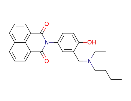 Molecular Structure of 1286315-76-1 (N-[3-(butylethylamino)methyl-4-hydroxyphenyl]-1,8-naphthalimide)