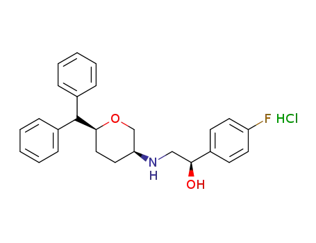 (R)-2-(((3S,6S)-6-benzhydryltetrahydro-2H-pyran-3-yl)amino)-1-(4-fluorophenyl)ethanol hydrochloride