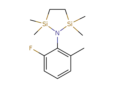Molecular Structure of 1315692-86-4 (1-(2-fluoro-6-methylphenyl)-2,2,5,5-tetramethyl-1,2,5-azadisilolidine)