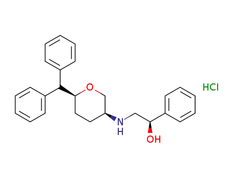 (R)-2-((3S,6S)-6-benzhydryltetrahydro-2H-pyran-3-ylamino)-1-phenylethanol hydrochloride