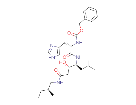 Molecular Structure of 100002-56-0 ([(S)-1-{(S)-1-[(S)-1-Hydroxy-2-((S)-2-methyl-butylcarbamoyl)-ethyl]-3-methyl-butylcarbamoyl}-2-(1H-imidazol-4-yl)-ethyl]-carbamic acid benzyl ester)