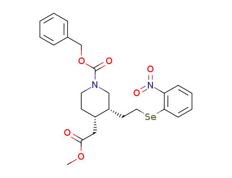 (3R,4S)-4-Methoxycarbonylmethyl-3-[2-(2-nitro-phenylselanyl)-ethyl]-piperidine-1-carboxylic acid benzyl ester