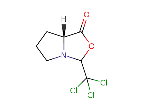 Molecular Structure of 1263774-42-0 ((3R,7aR)-3-(Trichloromethyl)tetrahydro-1H-pyrrolo[1,2-c][1,3]oxaz ol-1-one)