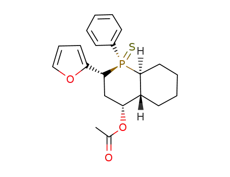 Acetic acid (1S,2R,4R,4aR,8aS)-2-furan-2-yl-1-phenyl-1-thioxo-decahydro-1λ<sup>5</sup>-phosphinolin-4-yl ester