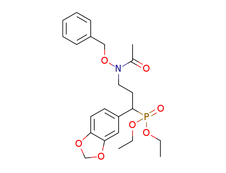 diethyl (1-(benzo[d][1,3]dioxol-5-yl)-3-(n-(benzyloxy)acetamido)propyl)phosphonate