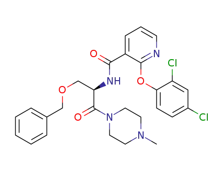 2-[(2,4-dichlorophenyl)oxy]-N-[(1R)-2-(4-methylpiperazin-1-yl)-2-oxo-1-{[(phenylmethyl)oxy]methyl}ethyl]pyridine-3-carboxamide