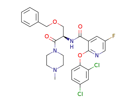 2-[(2,4-dichlorophenyl)oxy]-5-fluoro-N-[(1R)-2-(4-methylpiperazin-1-yl)-2-oxo-1-{[(phenylmethyl)oxy]methyl}ethyl]pyridine-3-carboxamide