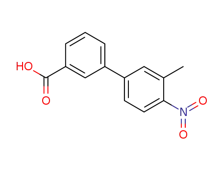Molecular Structure of 1303573-22-9 (3'-methyl-4'-nitrobiphenyl-3-carboxylic acid)