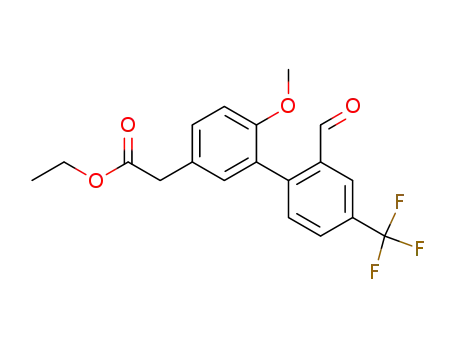 (2'-formyl-6-methoxy-4'-trifluoromethyl-biphenyl-3-yl)-acetic acid ethyl ester