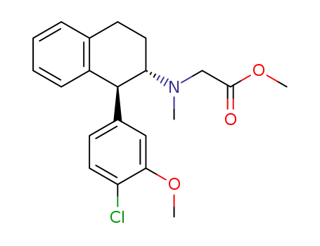 {[1-(4-chloro-3-methoxy-phenyl)-1,2,3,4-tetrahydronaphthalen-2-yl]-methyl-amino}-acetic acid methyl ester