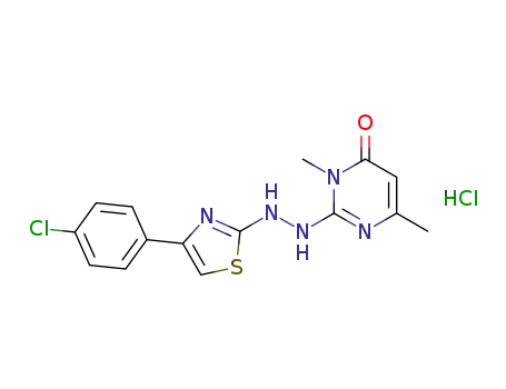 2-[4-(4-chlorophenyl)-1,3-thiazol-2-ylhydrazino]-3,6-dimethyl-3,4-dihydropyrimidin-4-one hydrochloride