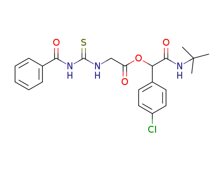2-(tert-butylamino)-1-(4-chlorophenyl)-2-oxoethyl-2-(3-benzoylthioureido)acetate