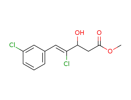 Molecular Structure of 1376212-95-1 ((Z)-methyl 4-chloro-5-(3-chlorophenyl)-3-hydroxypent-4-enoate)
