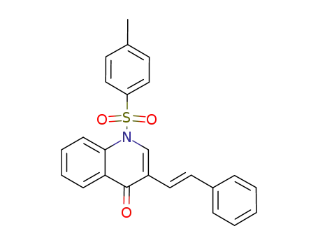 Molecular Structure of 1257983-07-5 ((E)-3-styryl-1-(4-toluolsulfonyl)quinolin-4(1H)-one)
