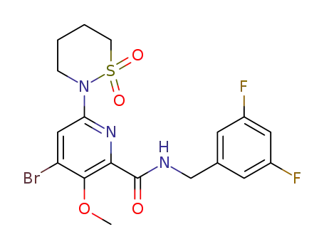 C<sub>18</sub>H<sub>18</sub>BrF<sub>2</sub>N<sub>3</sub>O<sub>4</sub>S