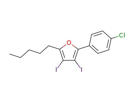 Molecular Structure of 1299293-04-1 (2-(4-chlorophenyl)-3,4-diiodo-5-pentylfuran)