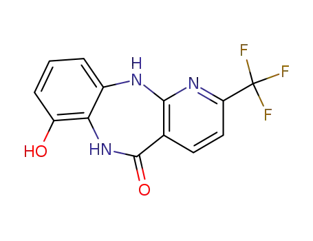 Molecular Structure of 1039715-27-9 (7-hydroxy-2-(trifluoromethyl)-6,11-dihydro-5H-pyrido[2,3-b][1,5]benzodiazepin-5-one)