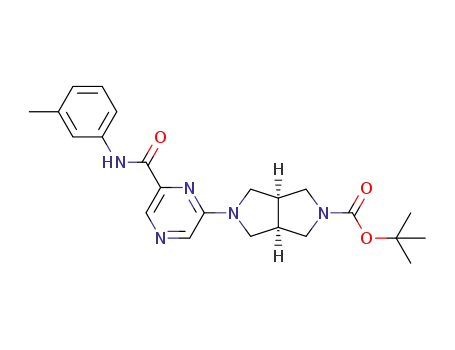 (3aR,6aS)-tert-butyl 5-(6-(m-tolylcarbamoyl)pyrazin-2-yl)hexahydropyrrolo[3,4-c]pyrrole-2(1H)-carboxylate