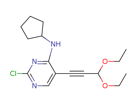 [2-CHLORO-5-(3,3-DIETHOXY-PROP-1-YNYL)-PYRIMIDIN-4-YL]-CYCLOPENTYL AMINE