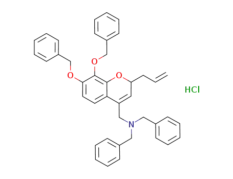 N,N-dibenzyl-N-(2-allyl-7,8-dibenzyloxy-2H-chromen-4-ylmethyl)amine hydrochloride