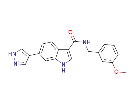 N-(3-methoxybenzyl)-6-(1H-pyrazol-4-yl)-1H-indole-3-carboxamide