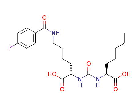 (S)-2-(3-((S)-1-carboxypentyl)ureido)-6-(4-iodobenzamido)hexanoic acid