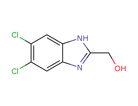 Molecular Structure of 6478-80-4 (5,6-Dichloro-2-(hydroxymethyl)benzimidazole)