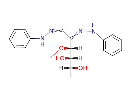 Molecular Structure of 112047-81-1 (<i>O</i><sup>3</sup>-methyl-D-<i>lyxo</i>-6-deoxy-[2]hexosulose-bis-phenylhydrazone)