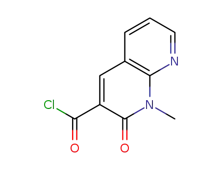Molecular Structure of 1239164-57-8 (1-methyl-2-oxo-1,2-dihydro-1,8-naphthyridin-3-carboxylic acid chloride)