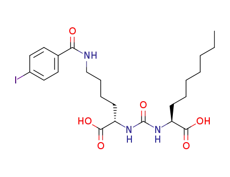 (S)-2-(3-((S)-1-carboxyoctyl)ureido)-6-(4-iodobenzamido)hexanoic acid