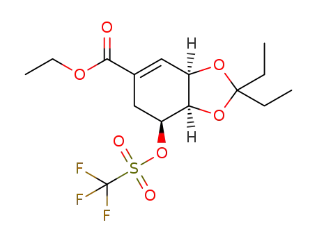 (3aR,7S,7aR)-ethyl 2,2-diethyl-7-(trifluoromethylsulfonyloxy)-3a,6,7,7a-tetrahydrobenzo[d][1,3]dioxole-5-carboxylate