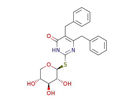 5,6-dibenzyl-2-[(β-D-xylopyranosyl)thio]-3,4-dihydropyrimidin-4-one