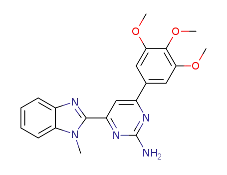 4-(3,4,5-trimethoxyphenyl)-6-(1-methyl-1H-benzo[d]imidazol-2-yl)pyrimidin-2-amine