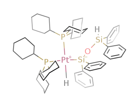 cis-Pt(tricyclohexylphosphine)2(H)(SiPh<sub>2</sub>OSiPh<sub>2</sub>H)