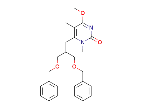 Molecular Structure of 1312992-32-7 (6-[3-(benzyloxy)-2-(benzyloxymethyl)propyl]-4-methoxy-1,5-dimethylpyrimidin-2(1H)-one)