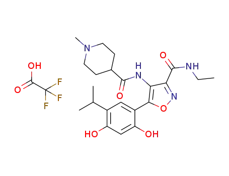 1-methylpiperidine-4-carboxylic acid [5-(2,4-dihydroxy-5-isopropylphenyl)-3-ethylcarbamoylisoxazol-4-yl]amide trifluoroacetate