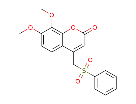4-[(phenyl)sulfonylmethyl]-7,8-dimethoxy-2H-chromen-2-one