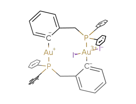 [Au(I)(μ-C6H4CH2PPh2)2Au(III)I2]