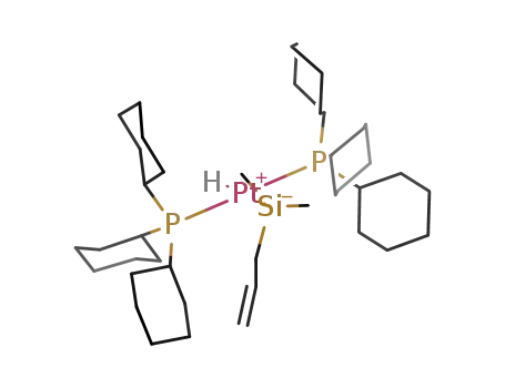trans-Pt(tricyclohexylphosphine)2(H)(SiMe<sub>2</sub>CH<sub>2</sub>CH=CH<sub>2</sub>)