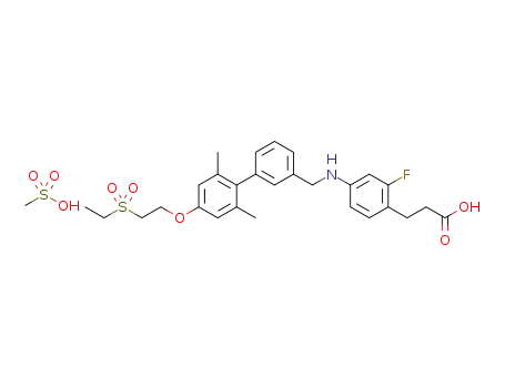 3-{4-[({4'-[2-(ethylsulfonyl)ethoxy]-2',6'-dimethylbiphenyl-3-yl}methyl)amino]-2-fluorophenyl}propanoic acid methanesulfonate