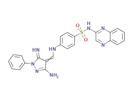 4-((3-amino-5-imino-1-phenyl-1H-pyrazol-4-ylidene)methylamino)-N-(quinoxalin-2-yl)benzenesulfonamide