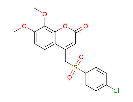 4-[(4'-chlorophenyl)sulfonylmethyl]-7,8-dimethoxy-2H-chromen-2-one
