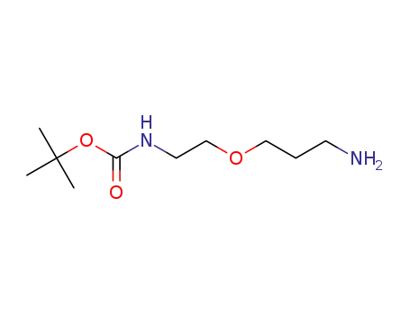 Molecular Structure of 192132-79-9 (Carbamic acid, [2-(3-aminopropoxy)ethyl]-, 1,1-dimethylethyl ester (9CI))