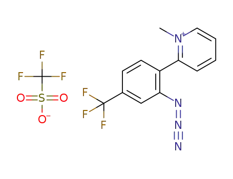 Molecular Structure of 1393606-44-4 (1-methyl-2-(2-azido-4-trifluoromethylphenyl)pyridinium triflate)