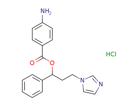 3-(1H-imidazol-1-yl)-1-phenylpropyl 4-aminobenzoate hydrochloride